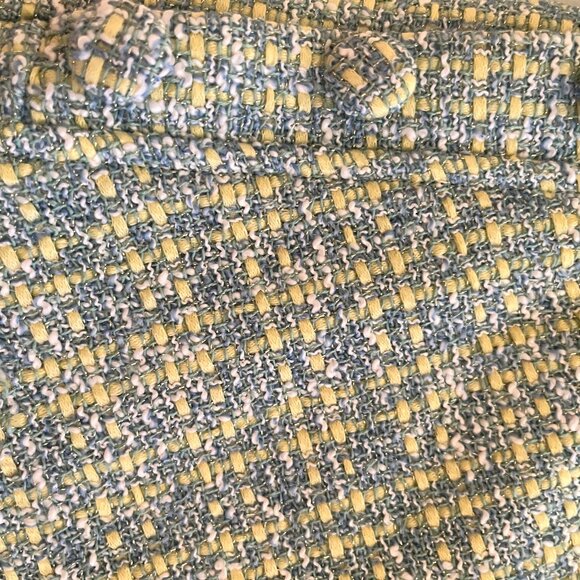 S'Edge Starlet Blue & Green Tweed-like Lined Skirt-Skorts, Pockets Size Med NWT - Picture 8 of 10